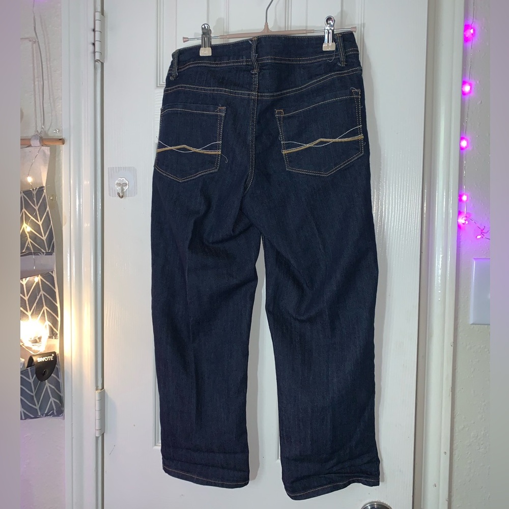 Faded Glory Women's Deep Indigo Straight Capri jeans - Picture 3 of 5